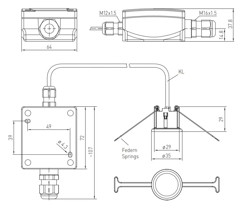 S S-REGELTECHNIK-HYGRASGARD-DHKF-In-Ceiling-Light-Intensity-Sensors-fig-1