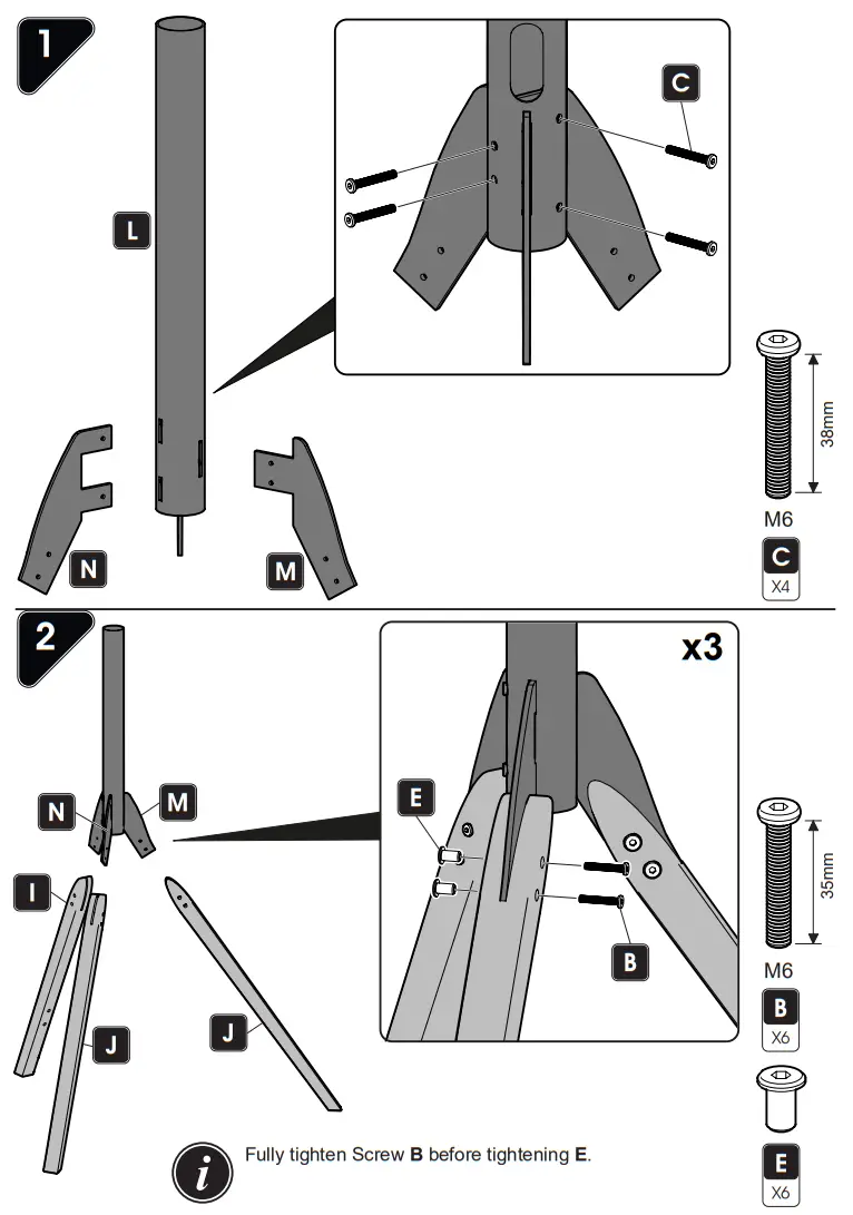 AVF FSL1000HOXBB A Hoxton Tripod TV Stand - fig 4