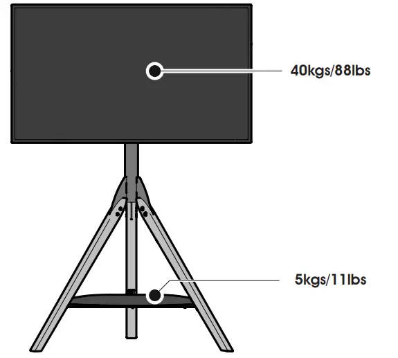 AVF FSL1000HOXBB A Hoxton Tripod TV Stand - fig