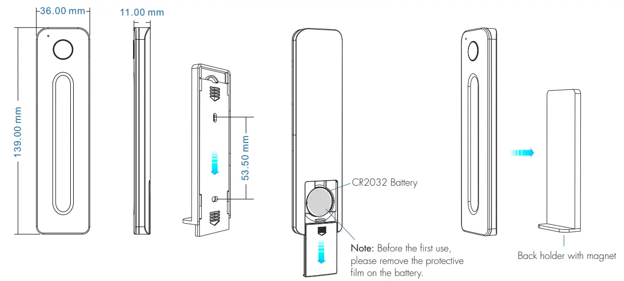 ledyilighting R14 Ultrathin Touch Slide RF Remote Controller - Structures