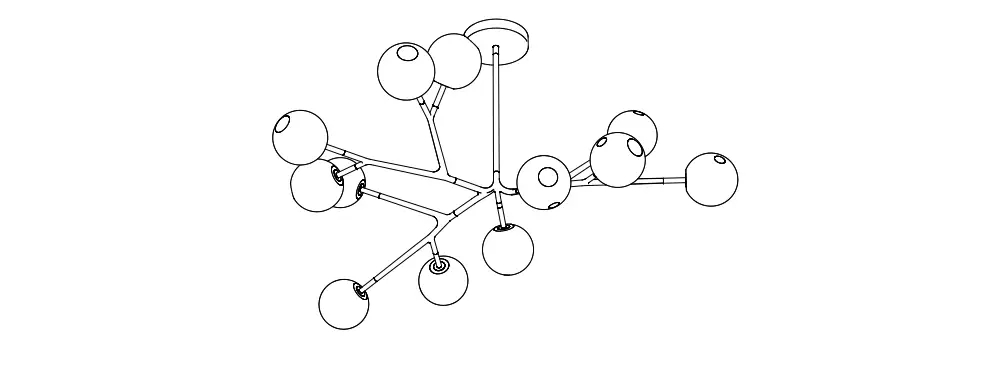 Bocci 28.12a.1 Armature Arrangement Of 12 Blown-glass Spheres Instructions