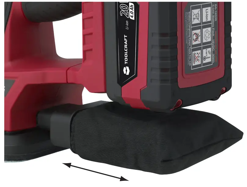 TOOLCRAFT 2475777 Rechargeable Multi Sander - holder