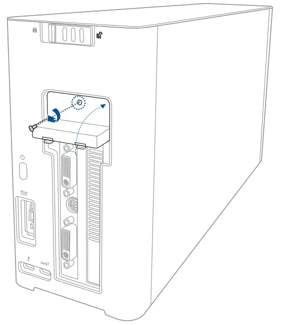 ASUS XG Station PRO - Lift the metal cover upwards