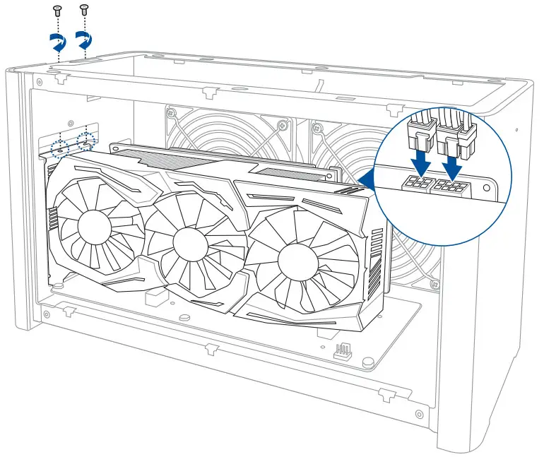 ASUS XG Station PRO - Secure the metal bracket