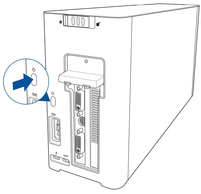ASUS XG Station PRO - Station PRO to turn it on