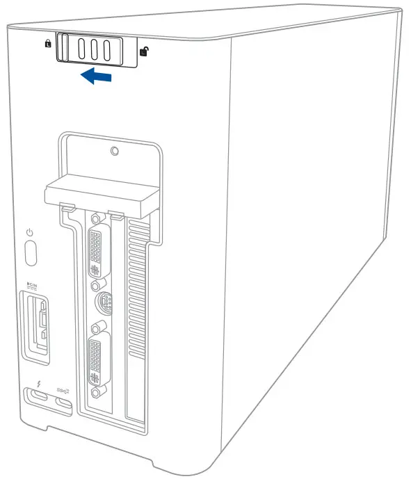 ASUS XG Station PRO - locked position
