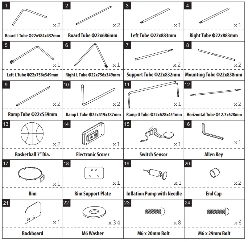 SereneLife-SLBSKBG45 -Single-Shot-Basketball-System-FIG-1