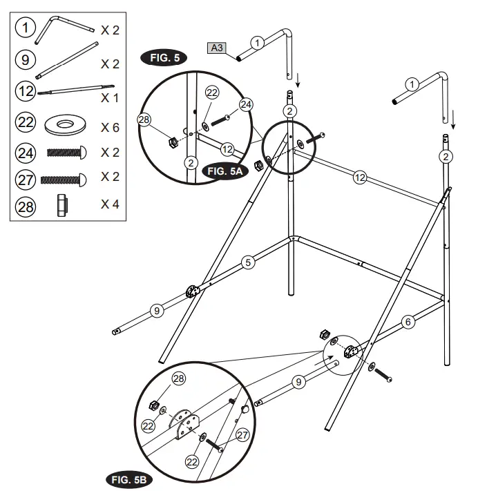 SereneLife-SLBSKBG45 -Single-Shot-Basketball-System-FIG-8