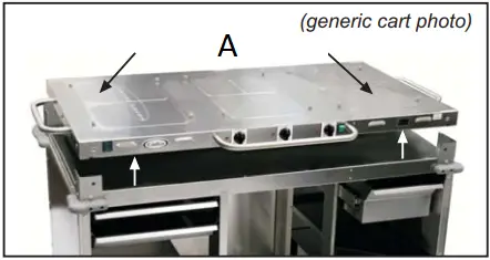 Cadco Grey Go Mobile Merchandising Cart fig L