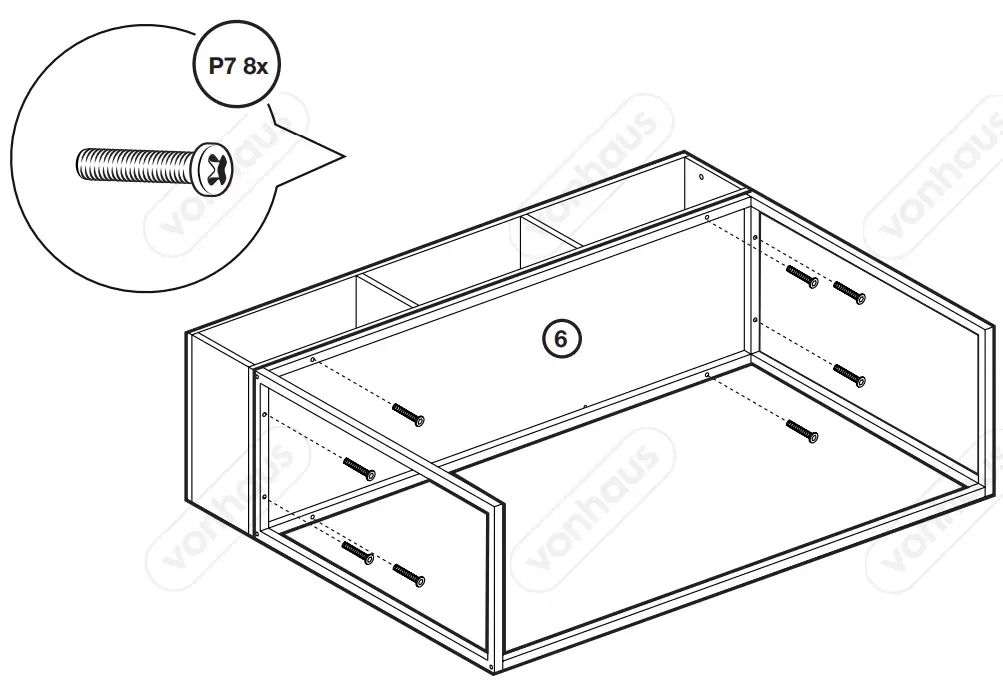 VonHaus 3000205 WM Grey Console Table 3 Drawer Wood Sideboard fig 8
