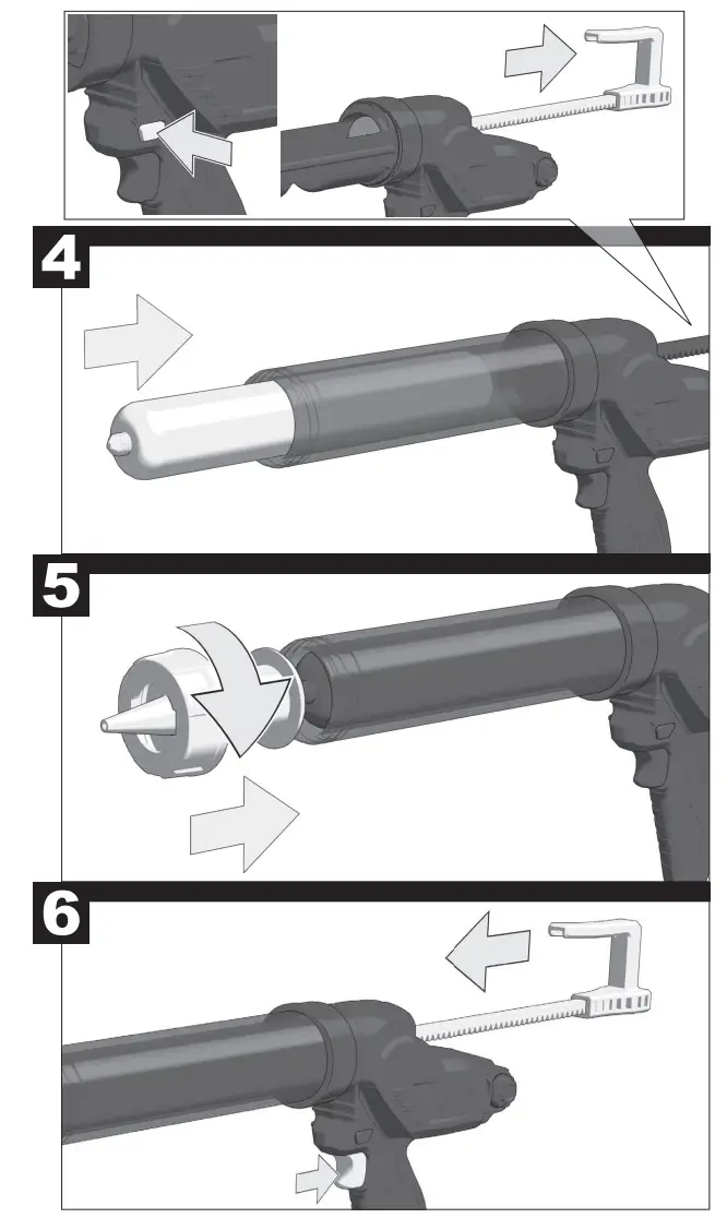 milwaukee M12 PCG Compact Caulk Gun with 310ml Cartridge Holder Fig11