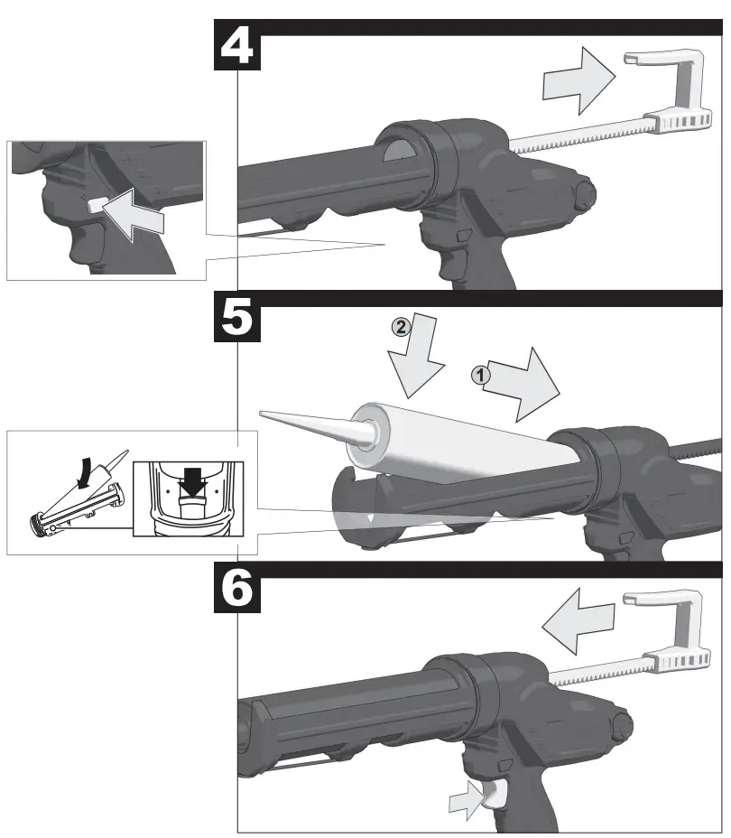 milwaukee M12 PCG Compact Caulk Gun with 310ml Cartridge Holder Fig9