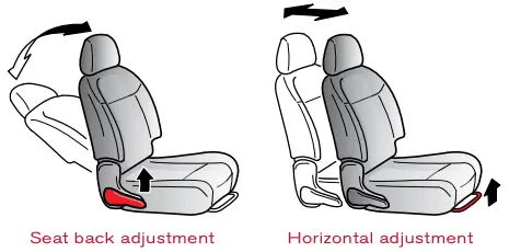 Front seat adjustment