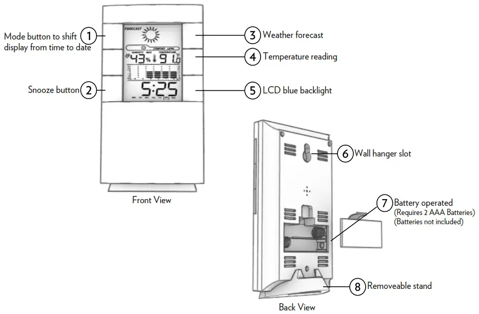 keyscaper KDESK2 Weather Statiokeyscaper KDESK2 Weather Station Desk Clockn Desk Clock
