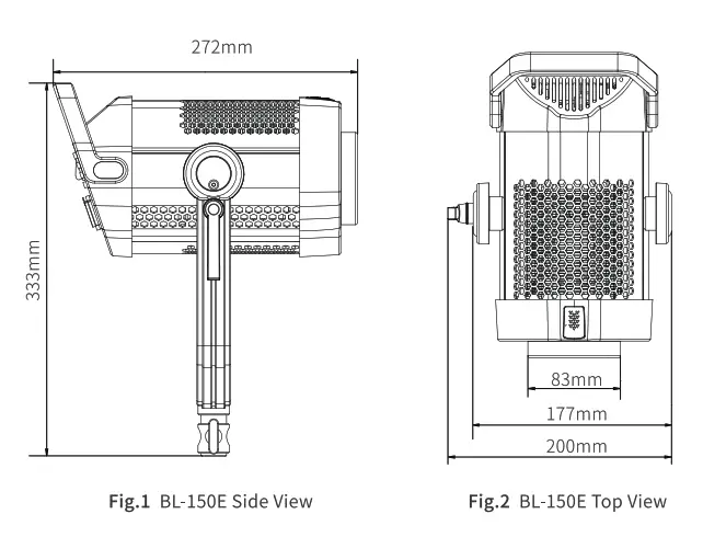 SWIT BL 150E Bowens COB LED Light - fig