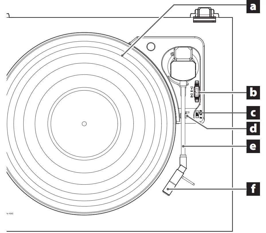 Teac TN100B Belt Drive Turntable Preamp-5