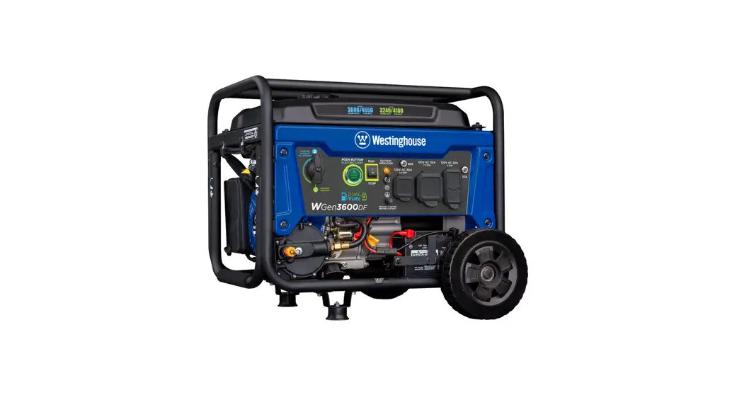 Westinghouse Wgen3600df 3600 Watt Dual Fuel Electric Start Portable Generator User Guide