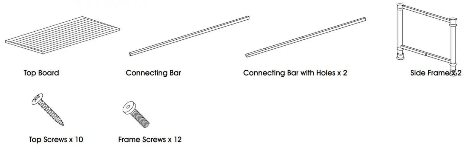 ULINE H-5523 Medium Table - parts