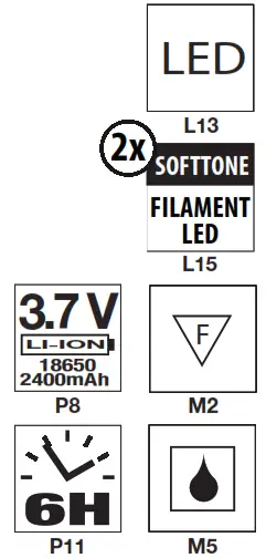 LUXFORM LIGHTING GB21131 USB Rechargeable Chelsea Table Lantern - icon1