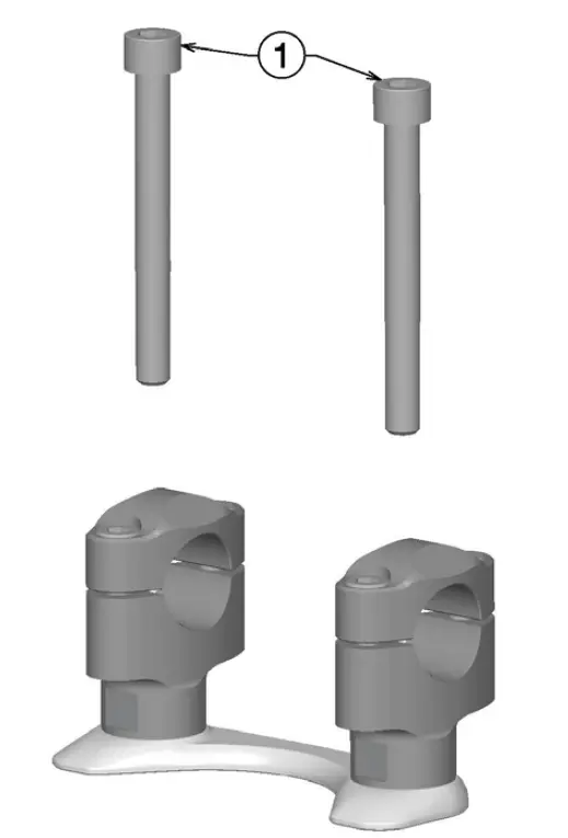 rizoma AZ202 Handlebar Support Risers 1