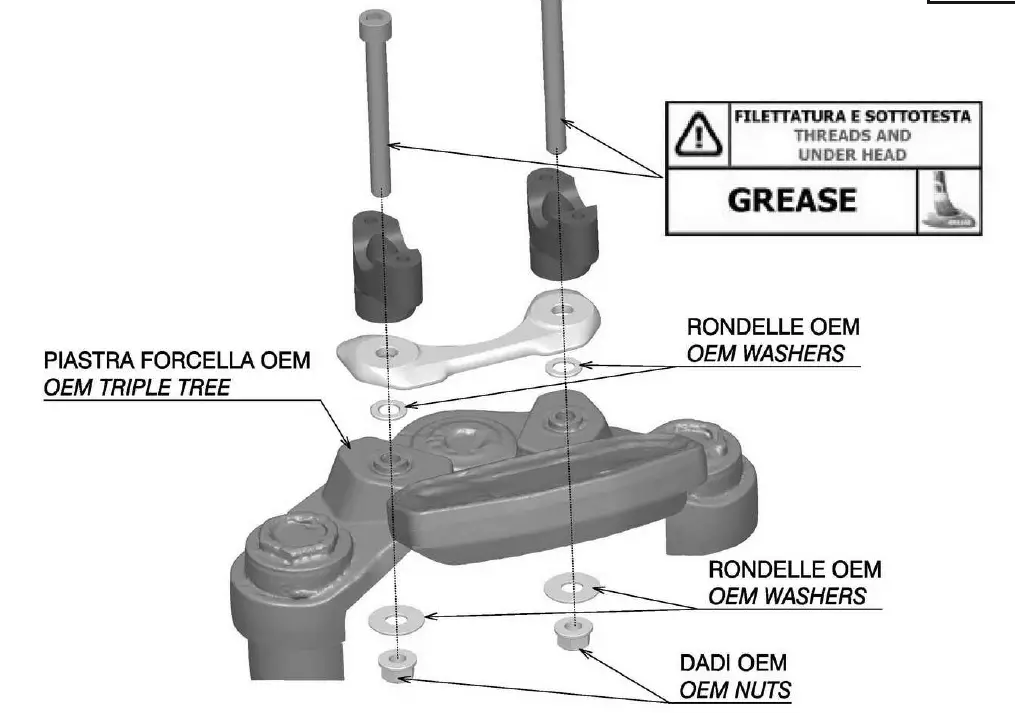 rizoma AZ202 Handlebar Support Risers 3