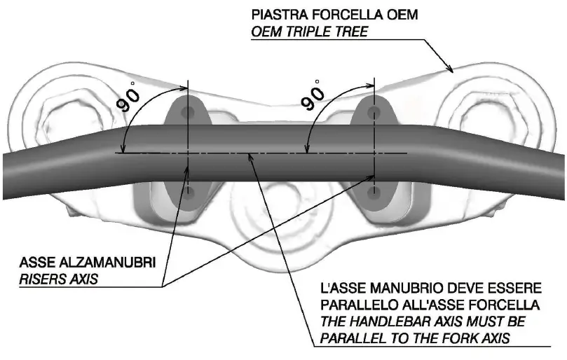 rizoma AZ202 Handlebar Support Risers 5