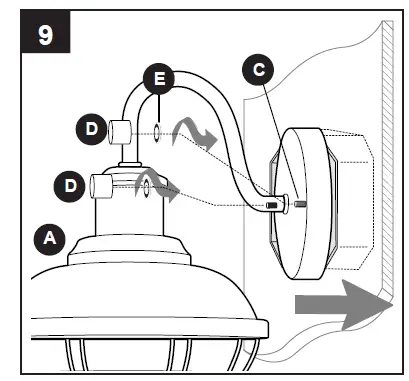 allen roth WL140MBK Barn Light-14