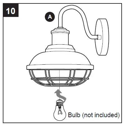 allen roth WL140MBK Barn Light-15
