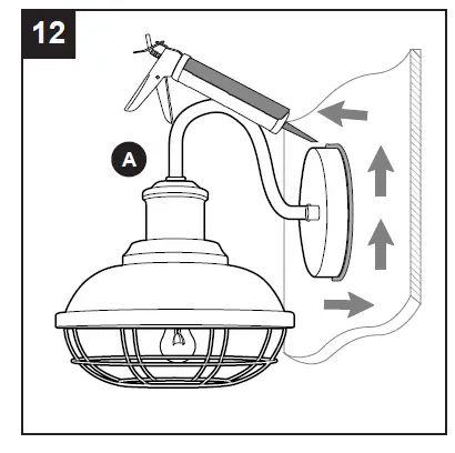 allen roth WL140MBK Barn Light-17
