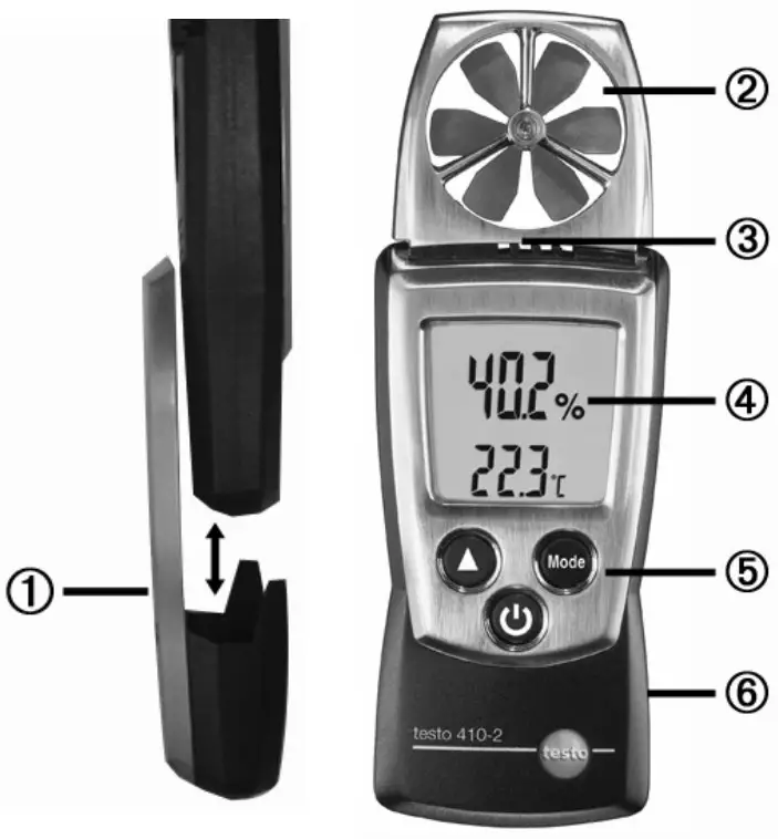 testo 410 2 Vane Anemometer - At a glance