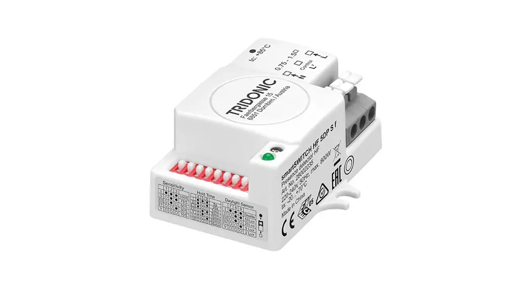 Tridonic 28002214 High-frequency Motion Detector Smart Switch Instruction Manual