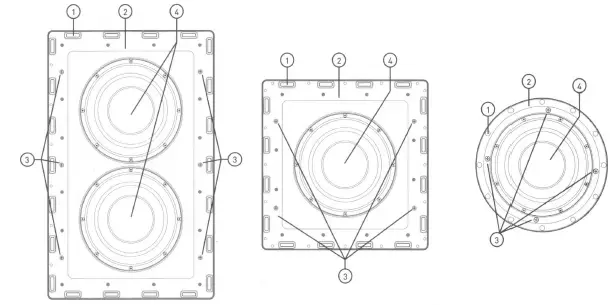 NUVO NV-SUBIWDUALB In-Wall In-Ceiling Subwoofers - 1