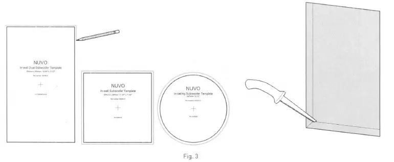 NUVO NV-SUBIWDUALB In-Wall In-Ceiling Subwoofers - 3