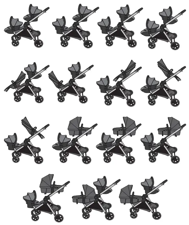 Evenflo Pivot Xpand Modular Stroller- Use Configurations2