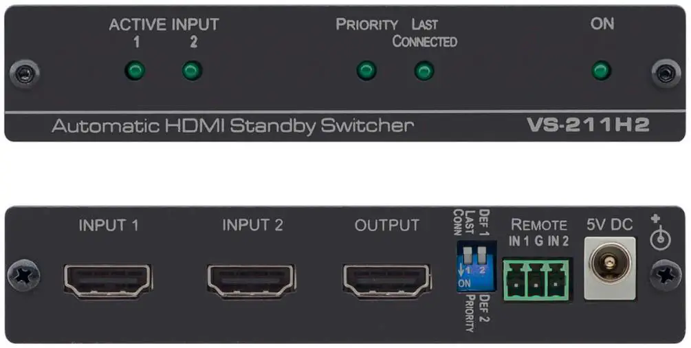 KRAMER VS-211H2 2x1 Automatic 4K UHD HDMI Standby Switcher