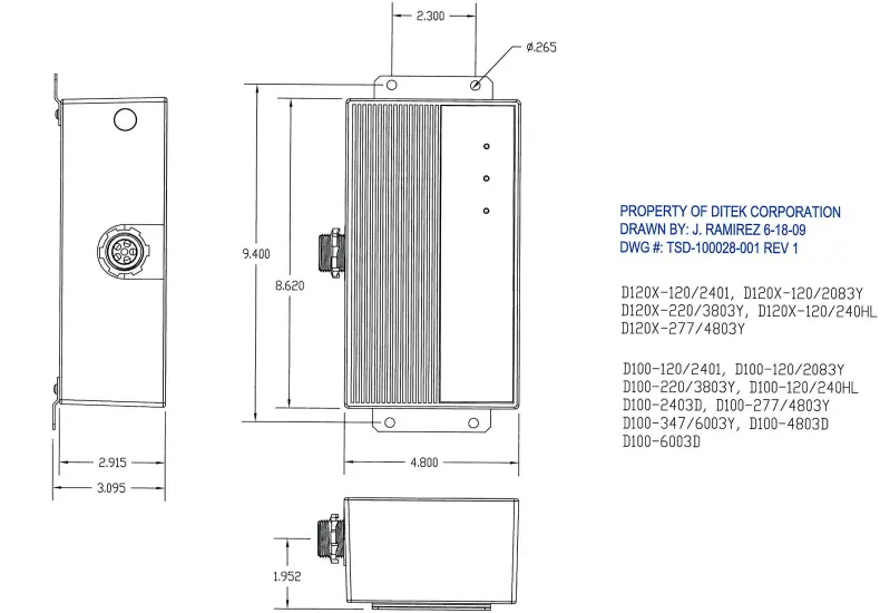 DITEK-Z100-Series-Industrial-Surge-Protection-FIG-1