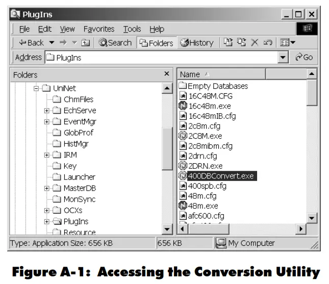 NOTIFIER UniNet 2000 AFP-300 NION Plug In Fire Control Panel - Accessing the Conversion Utility