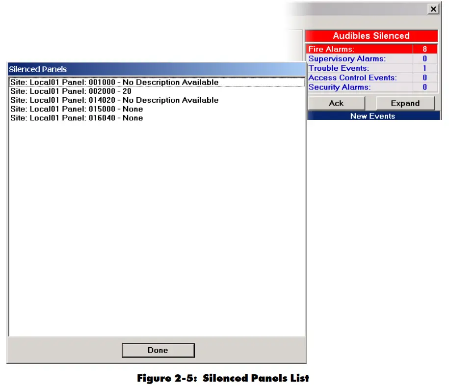 NOTIFIER UniNet 2000 AFP-300 NION Plug In Fire Control Panel - Silenced Panels List