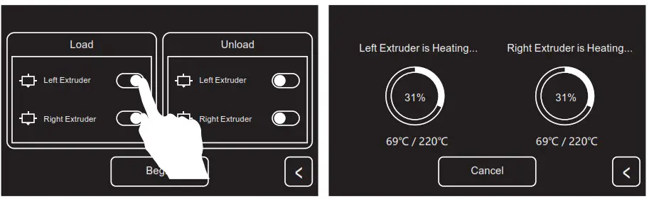 FLASHFORGE SZ20 ZN Creator 3 FDM 3D Printer - Load Filament 2
