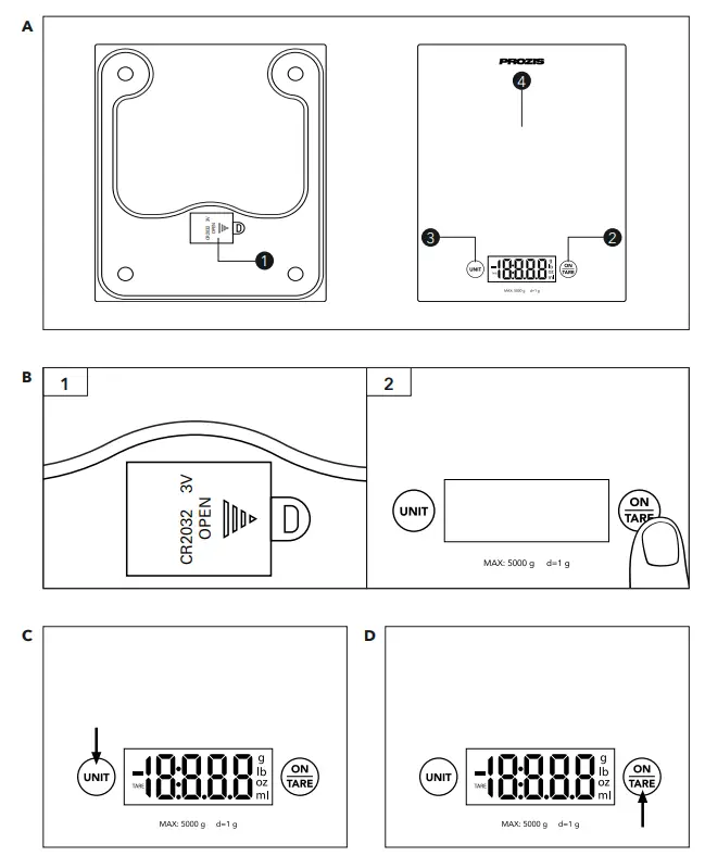 PROZIS Dash Kitchen Scale