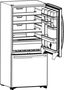 FIG 10 Reversing the fridge door