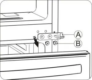 FIG 15 Reversing the fridge door