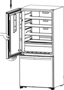 FIG 19 Reversing the fridge door