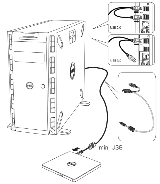 DELL DR316 External USB Slim DVD-ROM Optical Drive -fig 5