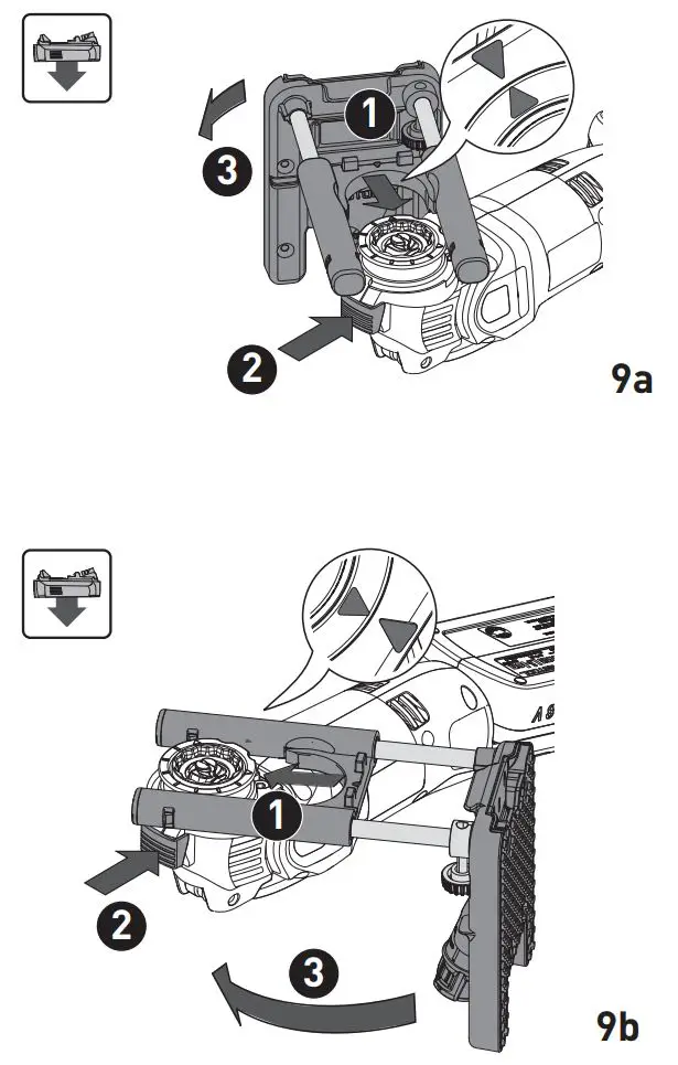 FESTOOL OSC 18 Cordless Oscillator Instructions - Attach the positioning aid