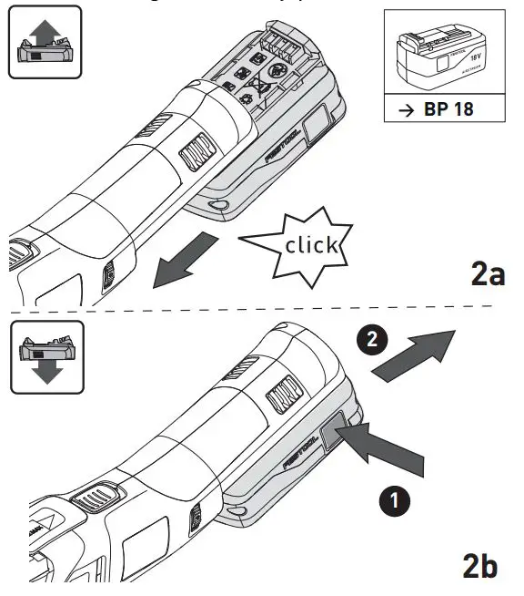 FESTOOL OSC 18 Cordless Oscillator Instructions - Battery pack