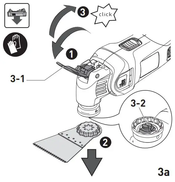 FESTOOL OSC 18 Cordless Oscillator Instructions - Removing the insertion tool