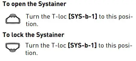 FESTOOL OSC 18 Cordless Oscillator Instructions - open and lock the Systainer