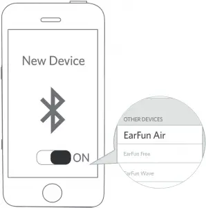 Search on the new device and connect
