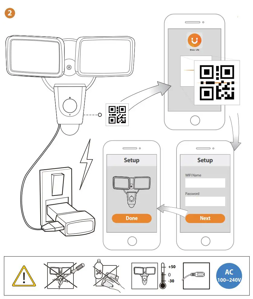 IMOU IPC-L26P Floodlight Cam User Guide - Setup